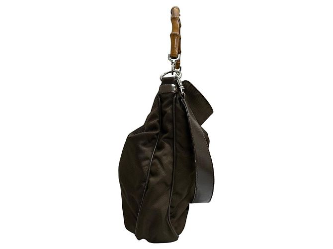 Borsa a tracolla Gucci Bamboo Verde - vista 3