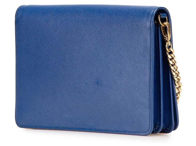 Cartera de Hombro con Cadena Prada Azul - vista 2