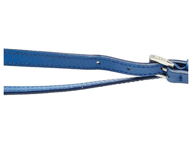 Bolsa Crossbody Prada em couro Saffiano Azul - vista 10