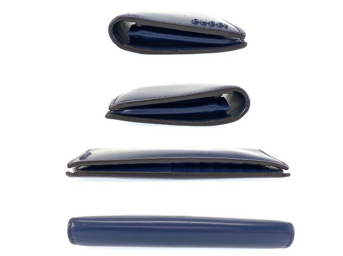 Portafoglio lungo Gucci 408813 Blu - vista 10