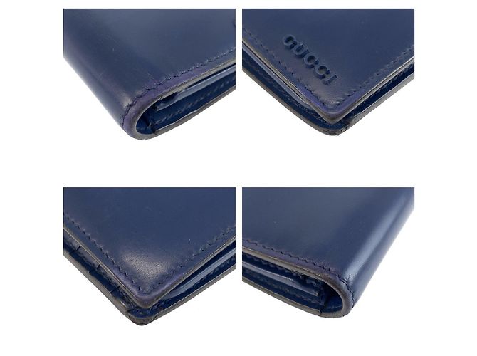 Portafoglio lungo Gucci 408813 Blu - vista 3