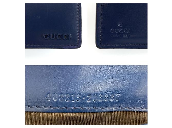 Portafoglio lungo Gucci 408813 Blu - vista 5