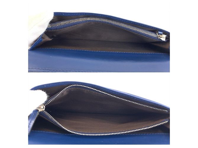 Portafoglio lungo Gucci 408813 Blu - vista 7