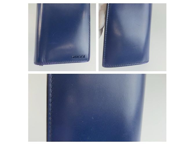 Portafoglio lungo Gucci 408813 Blu - vista 9