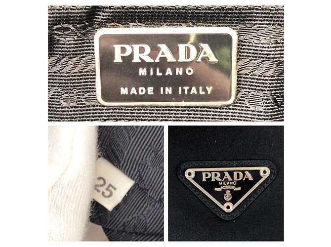 Tote Sacola Prada Triangle Logo Preto - vista 4