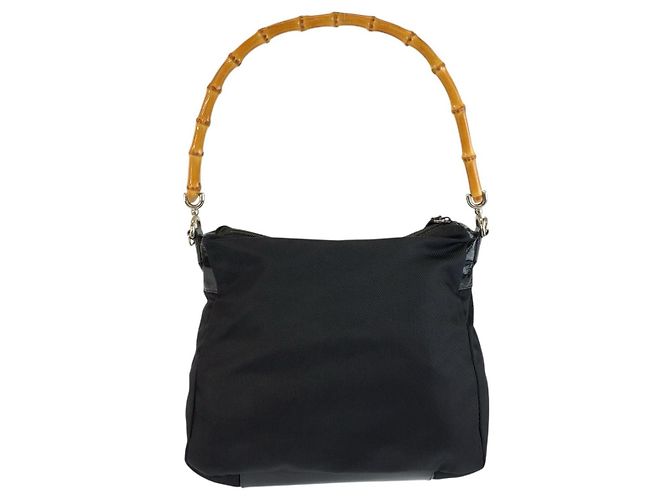 Borsa a tracolla Gucci Bamboo Nero - vista 2