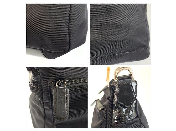 Borsa a tracolla Gucci Bamboo Nero - vista 5