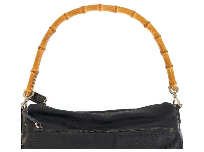 Borsa a tracolla Gucci Bamboo Nero - vista 8