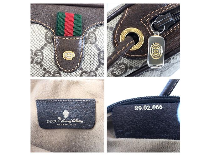 Gucci Sherry Line Schultertasche Braun Beige - Ansicht 4