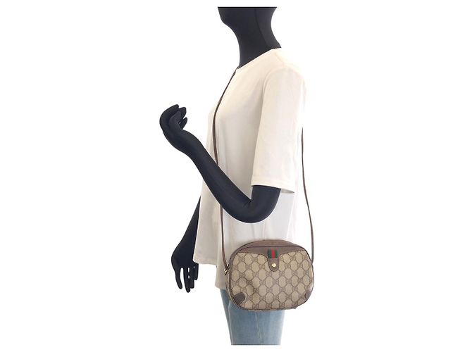 Gucci Sherry Line Schultertasche Braun Beige - Ansicht 6