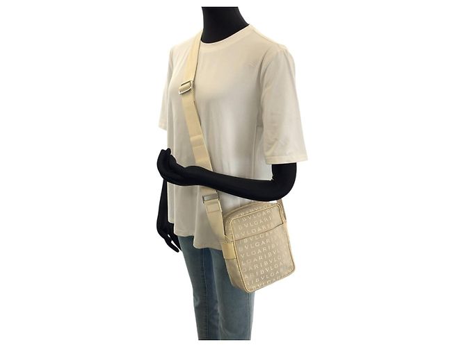 Bulgari Borsa a tracolla Bvlgari Logo Mania Marrone Beige - vista 7