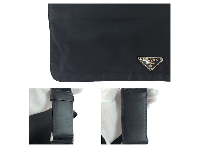 Bolsa Crossbody Prada Tessuto Preto - vista 6