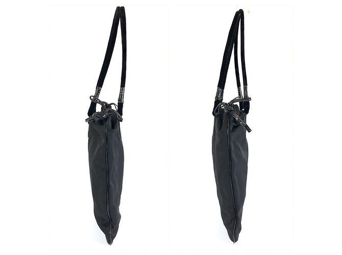 Saco Tote Prada Tessuto Preto - vista 6