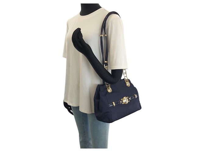 Borsa a tracolla Versace Medusa Blu - vista 7