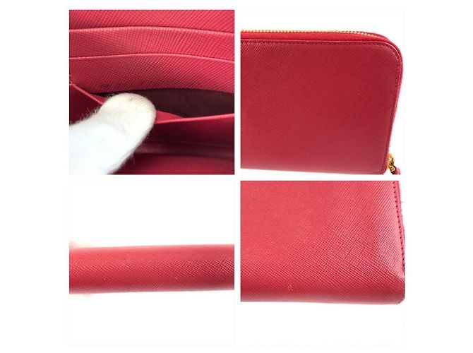 Portefeuille long Prada Saffiano Rose - vue 8