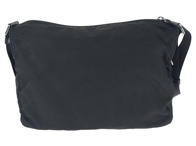 Prada Tessuto Saffiano Schultertasche Schwarz - Ansicht 2
