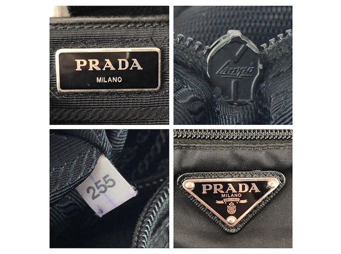 Prada Tessuto Saffiano Schultertasche Schwarz - Ansicht 4