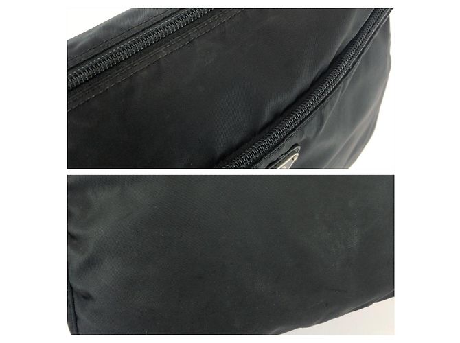 Prada Tessuto Saffiano Schultertasche Schwarz - Ansicht 5