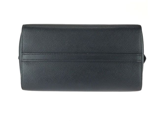 Prada Saffiano Triangle Logo Tote Black - view 10