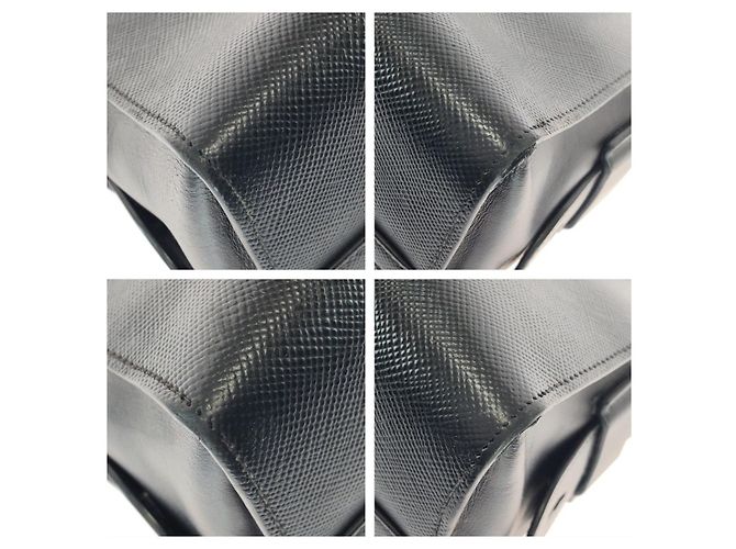 Prada Saffiano Triangle Logo Tote Black - view 3