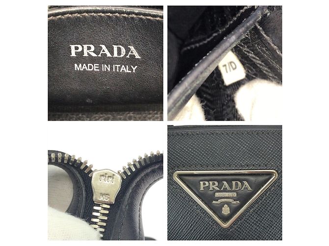 Prada Saffiano Triangle Logo Tote Black - view 4
