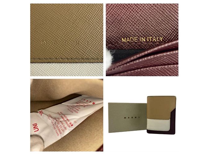 Portefeuille compact pliable Marni Multicolore - vue 3