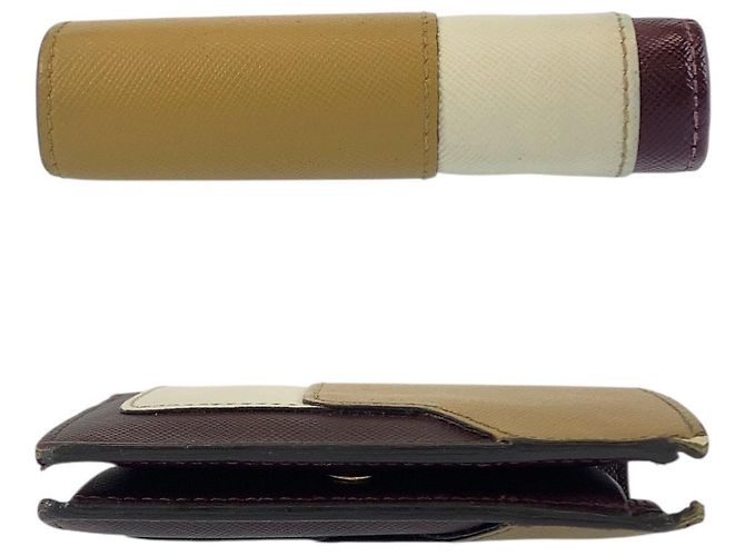 Portefeuille compact pliable Marni Multicolore - vue 9