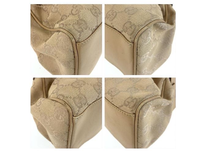 Borsa a spalla Gucci Marrone Beige in Tela - vista 4