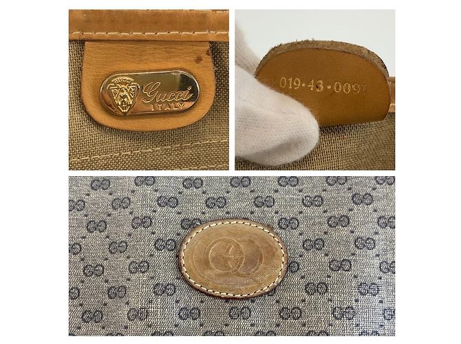 Gucci Vintage Micro GG Schultertasche Braun Beige - Ansicht 3
