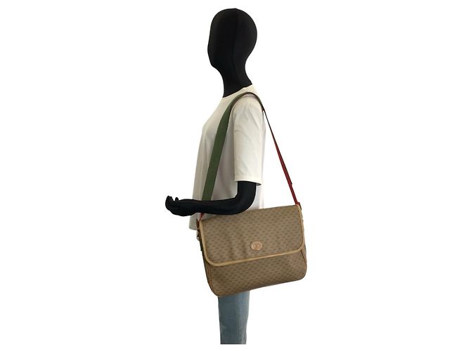 Gucci Vintage Micro GG Schultertasche Braun Beige - Ansicht 7