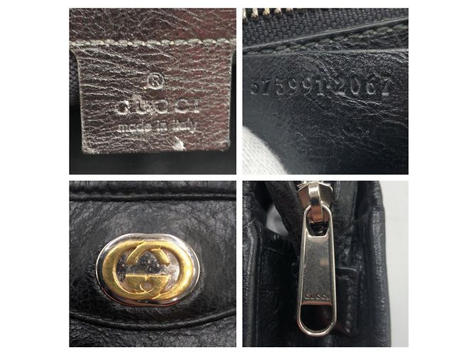 Borsa a pochette Gucci Interlocking Nero - vista 3
