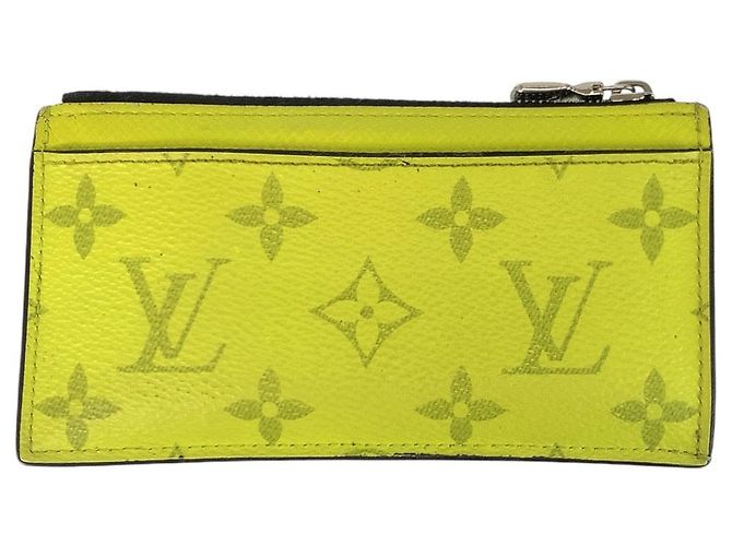 Portacarte e monete Louis Vuitton Taigarama Giallo - vista 2
