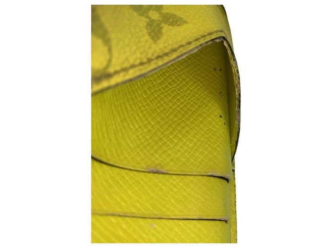 Portacarte e monete Louis Vuitton Taigarama Giallo - vista 8