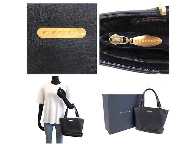 Burberry Check Tote Bag Schwarz - Ansicht 4