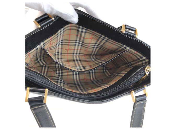 Burberry Check Tote Bag Schwarz - Ansicht 8
