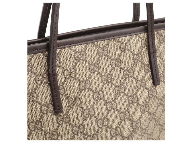 Borsa Tote Gucci GG Supreme Marrone Beige - vista 7