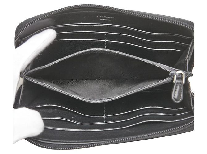 Prada Langbörse mit Dreiecks-Logo-Plakette Schwarz - Ansicht 6