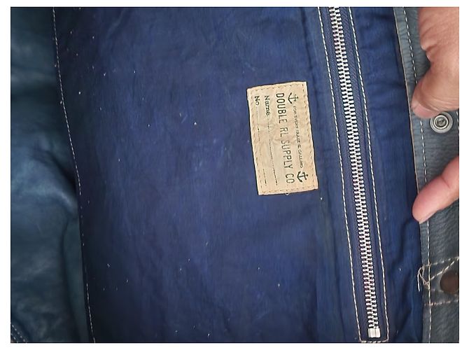 Autre Marque Double RL Supply Co. Leder Shopper Braun Dunkelblau - Ansicht 14