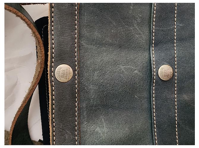Autre Marque Double RL Supply Co. Leder Shopper Braun Dunkelblau - Ansicht 17