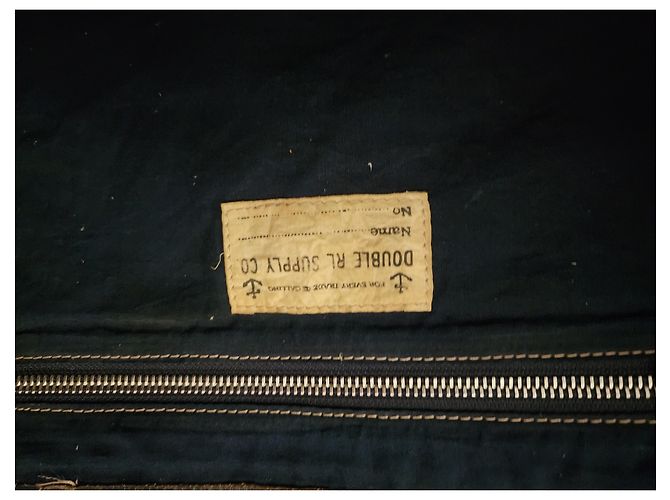 Autre Marque Double RL Supply Co. Leder Shopper Braun Dunkelblau - Ansicht 3