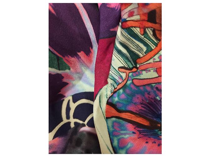 Roberto Cavalli Seiden-Maxikleid mit Blumenprint Mehrfarben - Ansicht 18