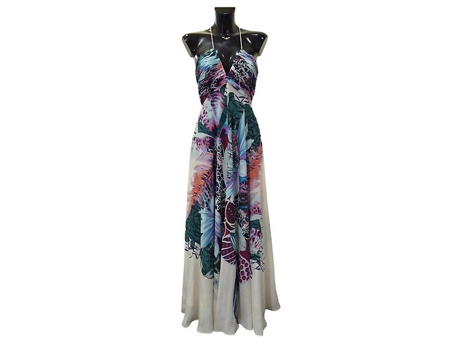 Roberto Cavalli Seiden-Maxikleid mit Blumenprint Mehrfarben - Ansicht 2
