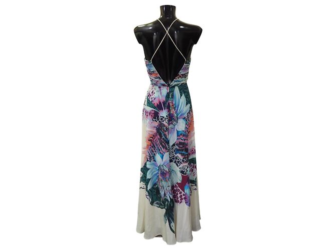 Roberto Cavalli Seiden-Maxikleid mit Blumenprint Mehrfarben - Ansicht 5