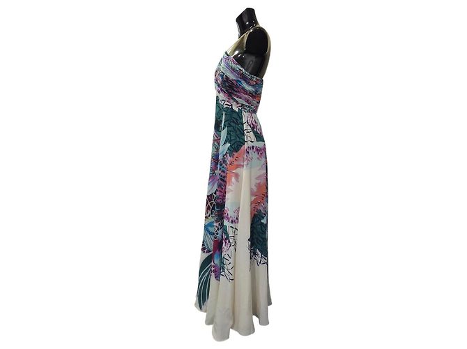 Roberto Cavalli Seiden-Maxikleid mit Blumenprint Mehrfarben - Ansicht 6