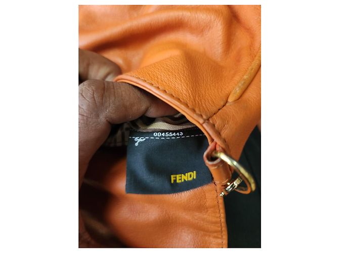 Fendi Borsa Baguette in pelle arancione - vista 14