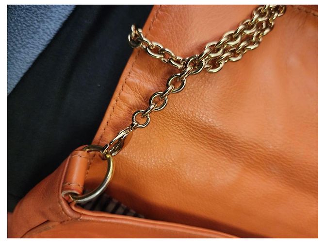 Fendi Borsa Baguette in pelle arancione - vista 15