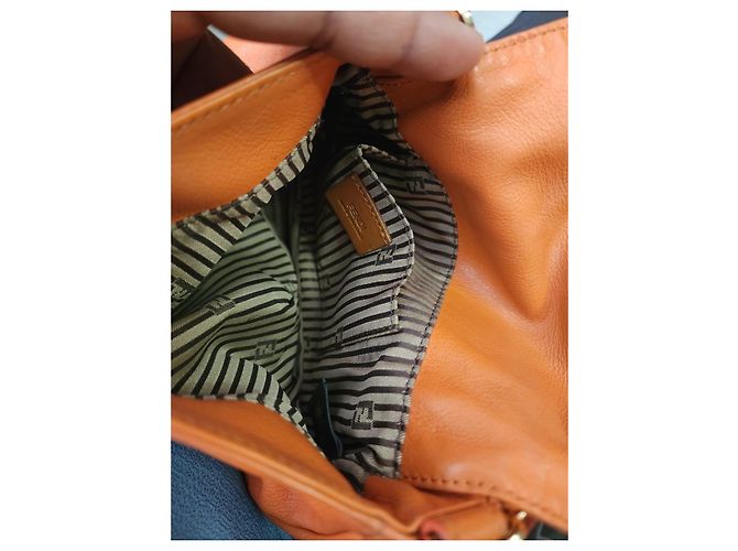 Fendi Borsa Baguette in pelle arancione - vista 6