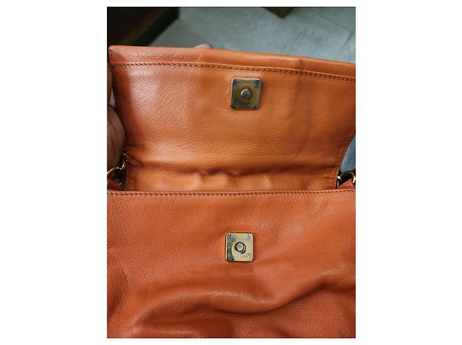 Fendi Borsa Baguette in pelle arancione - vista 7