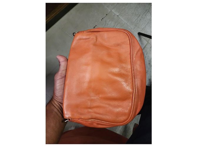 Fendi Borsa Baguette in pelle arancione - vista 9