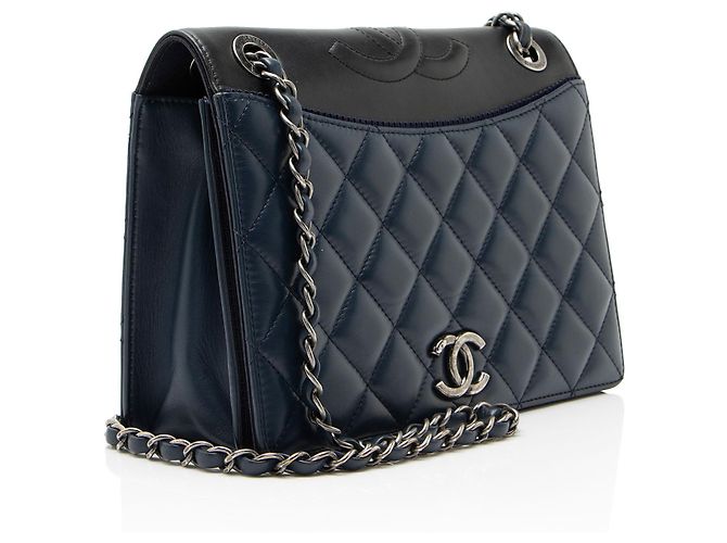 Gabrielle Borsa Chanel Ballerine Medium Flap in pelle di agnello Nero - vista 2